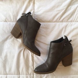 Dark grey ankle booties. Size 9.